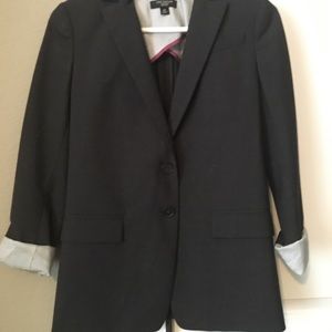 Ann Taylor - 0 Petite Charcoal Blazer